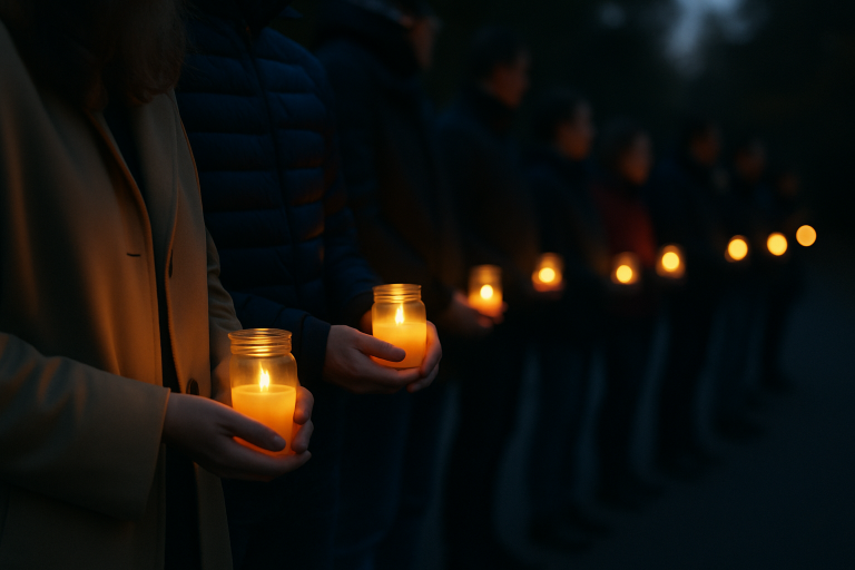 Lichterkette für Menschlichkeit, Respekt und Zusammenhalt